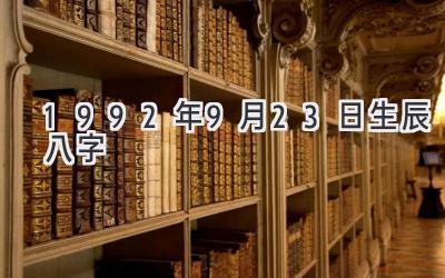 1992年9月23日生辰八字-图片1