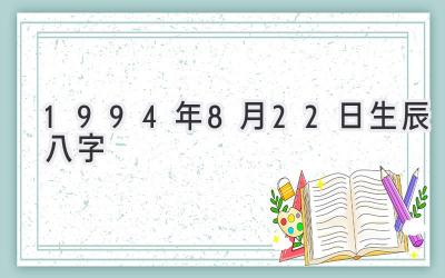 1994年8月22日生辰八字-图片1