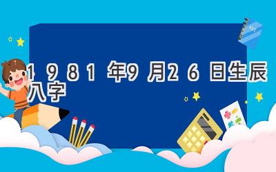 1981年9月26日生辰八字-图片1