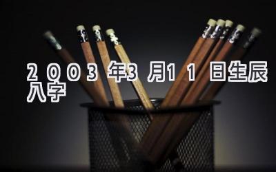 2003年3月11日生辰八字-图片1