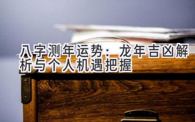 八字测2024年运势：龙年吉凶解析与个人机遇把握-图片1