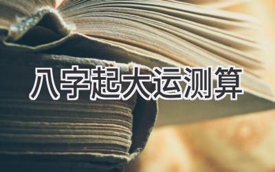 八字起大运测算-图片1