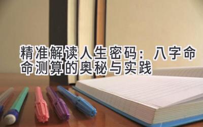 精准解读人生密码：八字命命测算的奥秘与实践-图片1