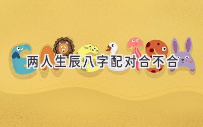 两人生辰八字配对合不合-图片1