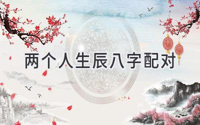 两个人生辰八字配对