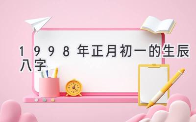 1998年正月初一的生辰八字