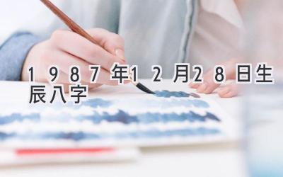 1987年12月28日生辰八字