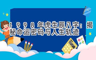 1998年虎生辰八字：揭秘命运密码与人生轨迹