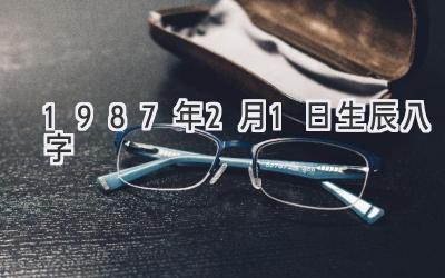 1987年2月1日生辰八字